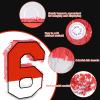 16 Inch Red and White Number 6 Pinata, Birthday Pinata with 16 Inch Piata Stick Blindfold Confetti for Kids 6th Birthday Party Decorations view 3