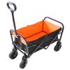 Mini Folding Wagon Garden Shopping Beach Cart (Black+Yellow) view 1