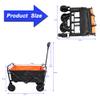 Mini Folding Wagon Garden Shopping Beach Cart (Black+Yellow) view 2