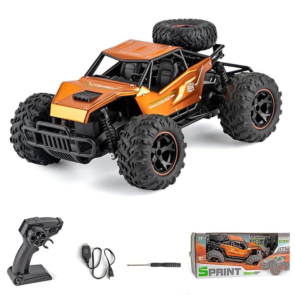 1:14 Scale All-Terrain Rc Racer - 18km/h High-Speed Bigfoot Climbing Car with Alloy Body, Independent Suspension & Rubber Tires