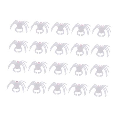 Milisten 20pcs Dark Plastic Spider for Halloween Parties Fun Cosplay Accessories for Boys and Girls and Adults Party Plaything and Favor