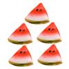 SUPVOX 5pcs Mini Watermelon Slice Props Realistic Faux Fruit Decor for Doll Houses DIY Projects and Miniature Displays Lifelike Artificial Watermelon Models view 1
