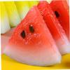 SUPVOX 5pcs Mini Watermelon Slice Props Realistic Faux Fruit Decor for Doll Houses DIY Projects and Miniature Displays Lifelike Artificial Watermelon Models view 4