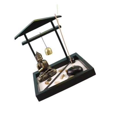 ABOOFAN Buddha Statue Tray Zen Garden for Desk Miniature Sand Table Decorations Meditation Zen Garden Desktop Table Decoration