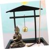ABOOFAN Buddha Statue Tray Zen Garden for Desk Miniature Sand Table Decorations Meditation Zen Garden Desktop Table Decoration view 2