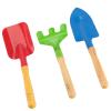 ORFOFE 3Pcs Beach Sandbox Set Rake and Shovel with Handle Outdoor Garden Tools Random Colors for Fun Playtime Sandboxes and Gardens view 1