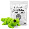 5-Pack of Mini Zou Lizard Collectible Figurines - Cute Kawaii Reptile Minis | Wiggly Bodies | Nature Shelf Decor - 3D Printed in Canada view 1