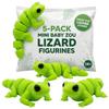 5-Pack of Mini Zou Lizard Collectible Figurines - Cute Kawaii Reptile Minis | Wiggly Bodies | Nature Shelf Decor - 3D Printed in Canada view 3