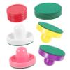 Abaodam 1set Ice Hockey Pucks Tabletop Hockey Paddles Accessories Pink White Purple Yellow Includes Felt Pads Red Balls for Game Rooms and Parties view 1