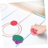 Abaodam 1set Ice Hockey Pucks Tabletop Hockey Paddles Accessories Pink White Purple Yellow Includes Felt Pads Red Balls for Game Rooms and Parties view 3