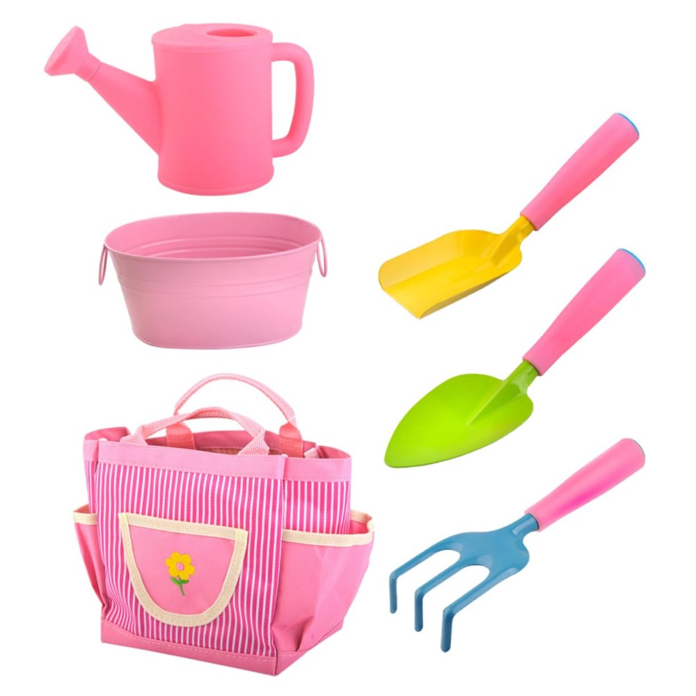 HANABASS 1set Boy Girl Gardening Tools Mini Outdoor Planting Kit Shovel Rake and Hoe for Boy Girl for Activities and Learning Gardening