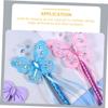 CHICAMPERA 3pcs Fairy Wand Butterflies Girls Cosplay Props for Birthday Parties and Dress-up Safe and Material Pink Gold Purple for Themed Events and Photography view 3