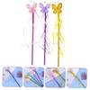 CHICAMPERA 3pcs Fairy Wand Butterflies Girls Cosplay Props for Birthday Parties and Dress-up Safe and Material Pink Gold Purple for Themed Events and Photography view 4