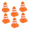 ERINGOGO 6pcs Boys and Girls Roadblock Toys Set Safety Traffic Cone Toys Mini Orange Cones for Simulation Traffic Sign view 1
