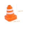 ERINGOGO 6pcs Boys and Girls Roadblock Toys Set Safety Traffic Cone Toys Mini Orange Cones for Simulation Traffic Sign view 2