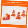 ERINGOGO 6pcs Boys and Girls Roadblock Toys Set Safety Traffic Cone Toys Mini Orange Cones for Simulation Traffic Sign view 3