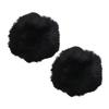 Ipetboom 2pcs Soft Plush Tail Accessories for Cosplay Bunny Tails Costume Props for Halloween Parties and Themed Events Black view 1