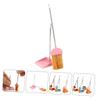 BESTOYARD 1set Miniature Broom and Dustpan Dollhouse Cleaning Tools Decor for Micro Landscapes DIY Crafts for Halloween Witch Dolls view 4