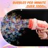 ShinyRelief 4 Pack Wedding Bubble Guns 32 Holes with Light, Bottles Solution, Romantic Bubble Maker for Outdoor Ceremony, Wedding Party Favors, Photo Props, Reception Entertainment (Pink) view 3