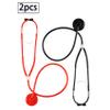 Riismen Interactive Stethoscope Toy for Kids, Doctor Pretend Play Set with Functional Design, Educational Birthday Gift Red&Black One Size view 2