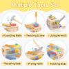 Toys for 2 Year Old Boy - Wooden Kids Tool Set with Apron, Montessori Toddler Bench STEM Educational Construction Toy for Ages 2-4, Pretend Play Birthday Gifts for Girls Christmas Stocking Stuffers view 3