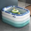 4-Layer Inflatable Swimming Pool Outdoor Pet & Kids Pool No Installation/Quick Inflatable Includes Patches for Outdoor Backyard Beach Garden(A,1.2m/4ft) view 1