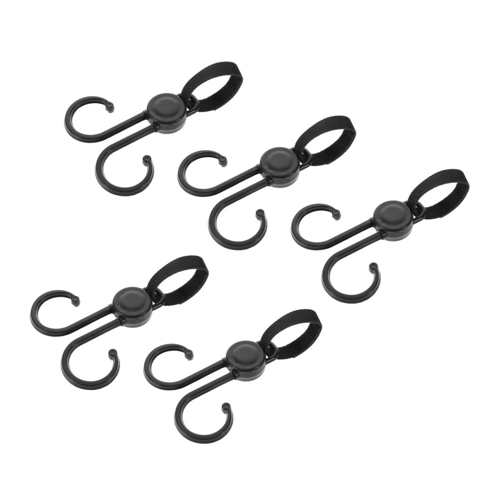 Alipis 5pcs Stroller Hooks for Hanging Diaper Bags Groceries Purses Organizer Clips Easy Installation for Cars Shopping Carts Strollers