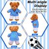 Bunnycool 2 Pcs PJ's Bear Clothes Outfit, Fit Most 12-16 Inch Bears Stuffed Clothes Pajamas Plushy for Stuffed , Pre Kindergarten Toys(Blue White,Soccer) view 3