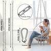 2 Pack Hanging Swing Chain with 4 Carabiners 44in, 660LB Capacity Heavy Duty Hammock Hardware Kit for Punching Bags, Swing Chairs, Indoor & Outdoor Gym (Silver, 44in, 2pcs) view 2