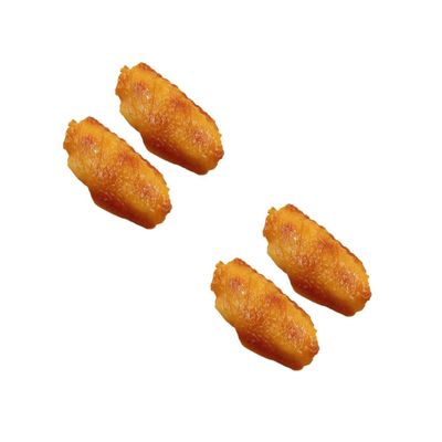 Toyvian 4pcs Realistic Simulated Chicken Wings Decorative Food Model Lifelike Photography Props for Home Decor Teaching and Display Sturdy Material Safe