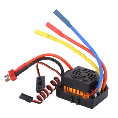 equlup 50x36x30.5mm/2x1.4x1.2in Brushless ESC, 60A Brushless ESC with 5.8V 3A BEC Output Electronic Speed Controller for 1/10 RC Truck Off Road Car Boat