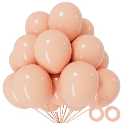 110pcs Pastel Orange Balloon 12 Inch, Pastel Orange Latex Balloons for Birthday Party Baby Shower Wedding(with 2 Ribbons).