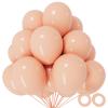 110pcs Pastel Orange Balloon 12 Inch, Pastel Orange Latex Balloons for Birthday Party Baby Shower Wedding(with 2 Ribbons). view 1