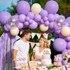 110pcs Pastel Purple Balloon 12 Inch, Pastel Purple Latex Balloons for Birthday Party Baby Shower Wedding(with 2 Ribbons). view 4