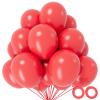 110pcs Pastel Red Balloon 12 Inch, Pastel Red Latex Balloons for Birthday Party Baby Shower Wedding(with 2 Ribbons). view 1