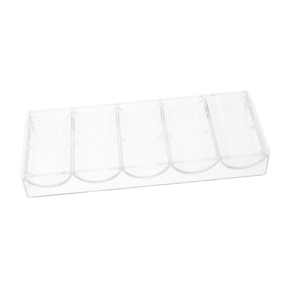 Kisangel Acrylic Poker Chip Tray Multi-function Accessory Tray Sturdy Portable Chip Box
