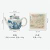 160Ml/5.5oz Liu Yin Fish Play Green, Home High-end Chinese Teapot - Green Pattern One Pot Two Cups + Begonia Plate view 4