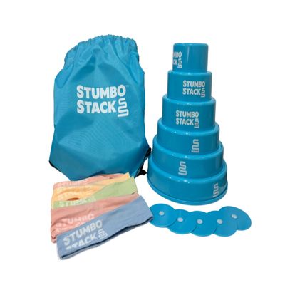 Stumbo Stack: Beach, Lawn, and Party Game. Ultimate Challenge Flexibility Game for Kids and Adults.