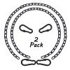 2 Pack 44in Hanging Swing Chain with 4 Carabiners, 660LB Capacity Hanging Kits Heavy Duty Hanging Chair Hardware for Hammock Swing Hanging Chair Punching Bags Sandbag Indoor Outdoor Yoga Gym (Black) view 1