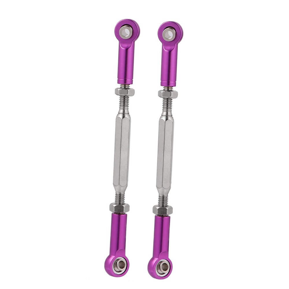 Kisangel 6pcs Adjustable Pull Rods for Rc Steering Linkage Compatible Racing Buggy Upgrade Parts