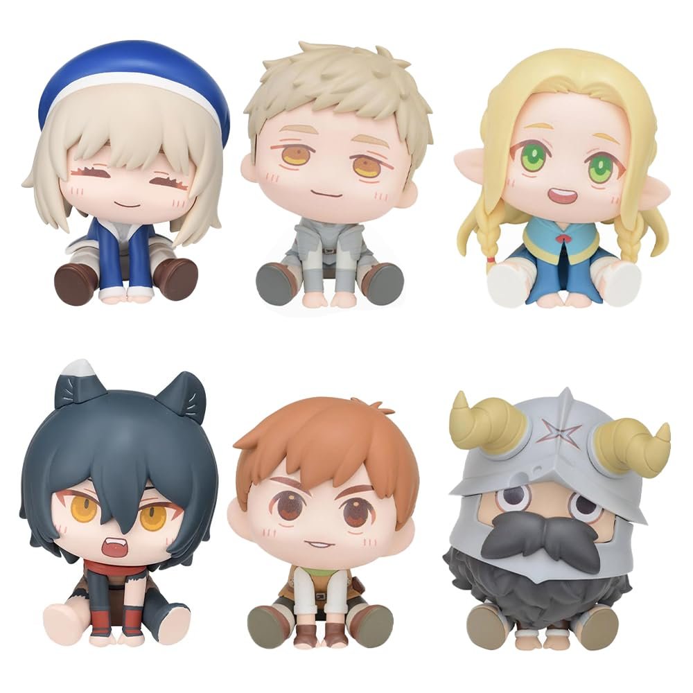 6pcs Marcille Donato Figure Set, Mini Anime Figures Laios Touden Look Up Figure Cartoon Figurine Cake Topper Car Dashboard Ornament Gifts