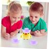 10Pcs Miniature Cowboy Hat Set for 1:12 Scale Dollhouse, Purple Western Party Decorations, Wine Bottle Toppers and Cowgirl Theme Crafts, Durable Plastic DIY Hats view 3