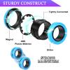 Cevioce 9 PCS Magnetic Ring Fidget Toys Set,ADHD Anxiety Magnetic Finger Spinner Pack for Adults and Teens,Kids Coolest Magnet Stress Relief Toy for 8+ Year Old Boys Girls Present view 2