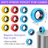Cevioce 9 PCS Magnetic Ring Fidget Toys Set,ADHD Anxiety Magnetic Finger Spinner Pack for Adults and Teens,Kids Coolest Magnet Stress Relief Toy for 8+ Year Old Boys Girls Present view 3