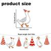 2pcs Goose Party Decorations, Paper One Silly Goose Banner Funny Baby Shower Garland Decor Farm Animal Themed Party Supplies for DIY Baby Shower & Birthday Celebrations view 2
