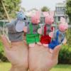 3 Little Pigs & Big Bad Wolf Finger Puppets, 4Pcs Educational Storytelling Finger Puppets Toy for Kids, Preschool & Party Favors view 2