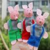 3 Little Pigs & Big Bad Wolf Finger Puppets, 4Pcs Educational Storytelling Finger Puppets Toy for Kids, Preschool & Party Favors view 3