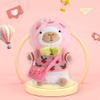 Acgtrick Capybara Plush Toy with 10 Pcs Clothes & Accessories, Dress Up Capybara Plush Toys, Cute Capybara Stuffed Animal with Outfits Birthday Gifts for Boys Girls view 3
