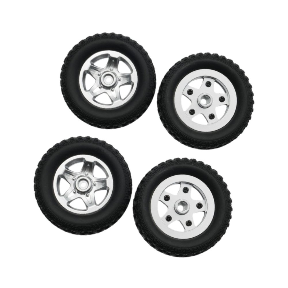 4 Pieces RC Car Tires Rubber Replacement for MN82 82S LC79 1:12 Scale Model DIY Upgrade