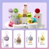 12 PCs Kids Keychains - Keychain Cute for Birthday Goodie Bags Easter Egg Fillers for Kids Easter Egg Stuffers Classroom Party Favors Pinata Toys Keyrings Classroom Prizes Elementary Child Bulk Items view 2